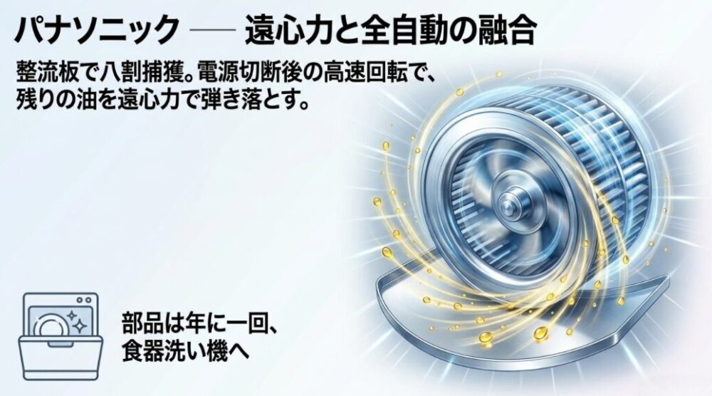 パナソニックほっとくリーンフードのラクウォッシュプレートと油トルネード機能