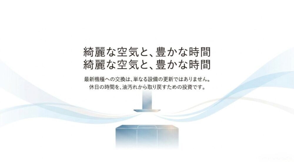 最新レンジフードへの交換で油汚れ掃除から解放され豊かな時間を得るまとめ