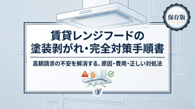 賃貸レンジフードの塗装剥がれ・完全対策手順書