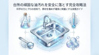 キッチンの頑固な油汚れを落とす完全攻略法のイメージ図