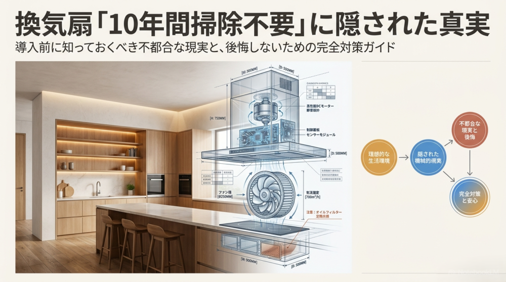 換気扇の10年間掃除不要に隠された真実と後悔しないための完全対策ガイドを示すアイキャッチ画像
