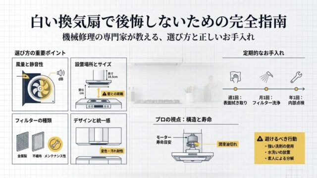 白い換気扇で後悔しないための完全指南