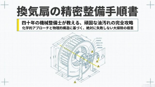 四十年の機械整備士が教える換気扇の精密整備手順書。頑固な油汚れの完全攻略。