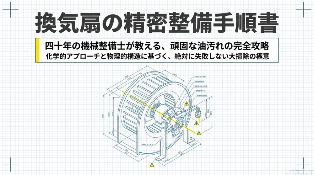 四十年の機械整備士が教える換気扇の精密整備手順書。頑固な油汚れの完全攻略。
